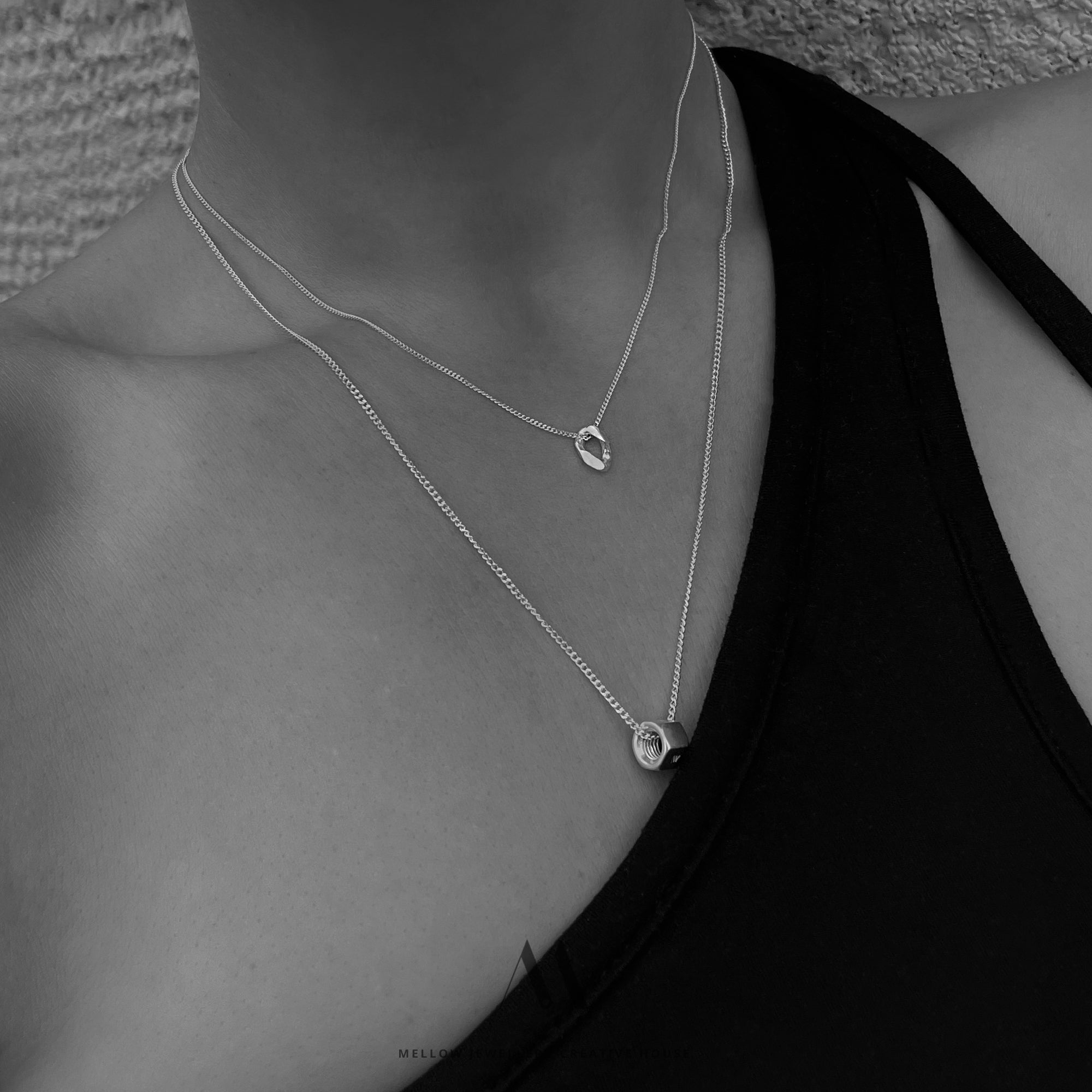 Sterling silver necklace N4/SiE50 - Mellow Jewellery Creative House