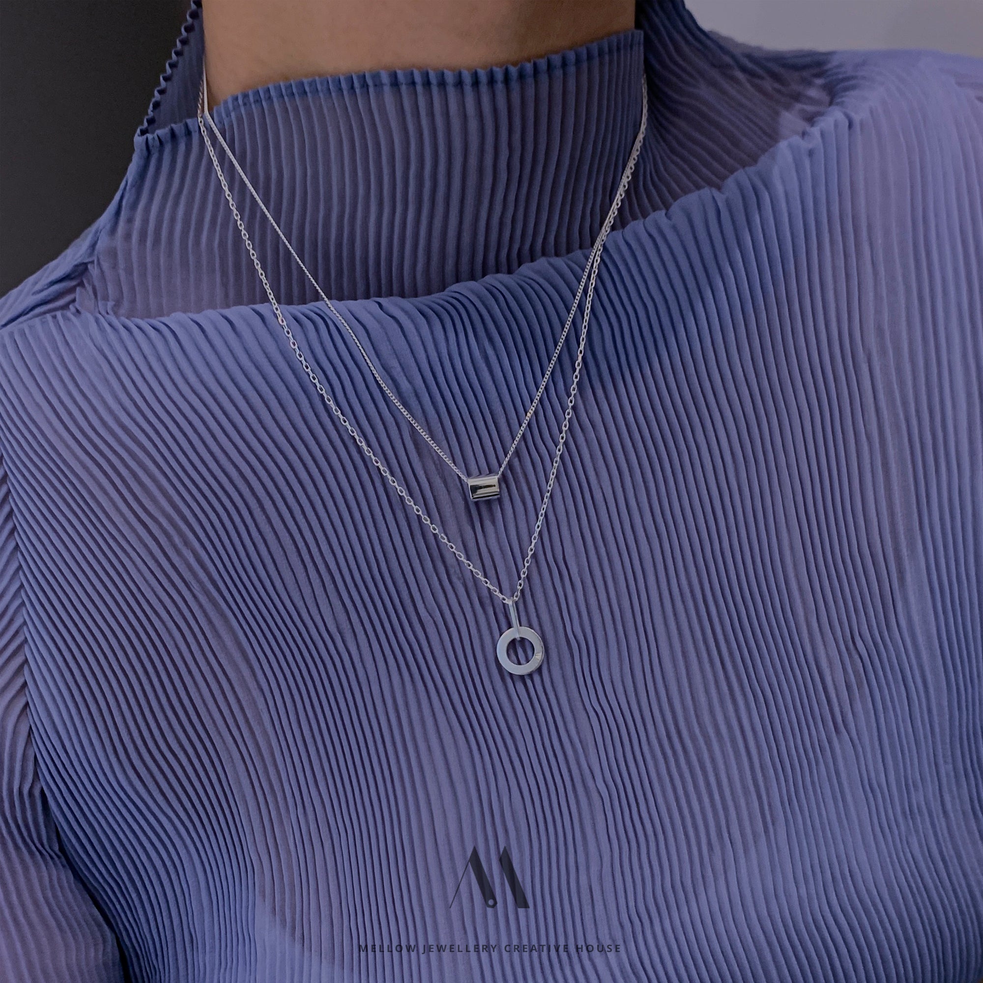 Sterling silver necklace N4/SiE26 - Mellow Jewellery Creative House