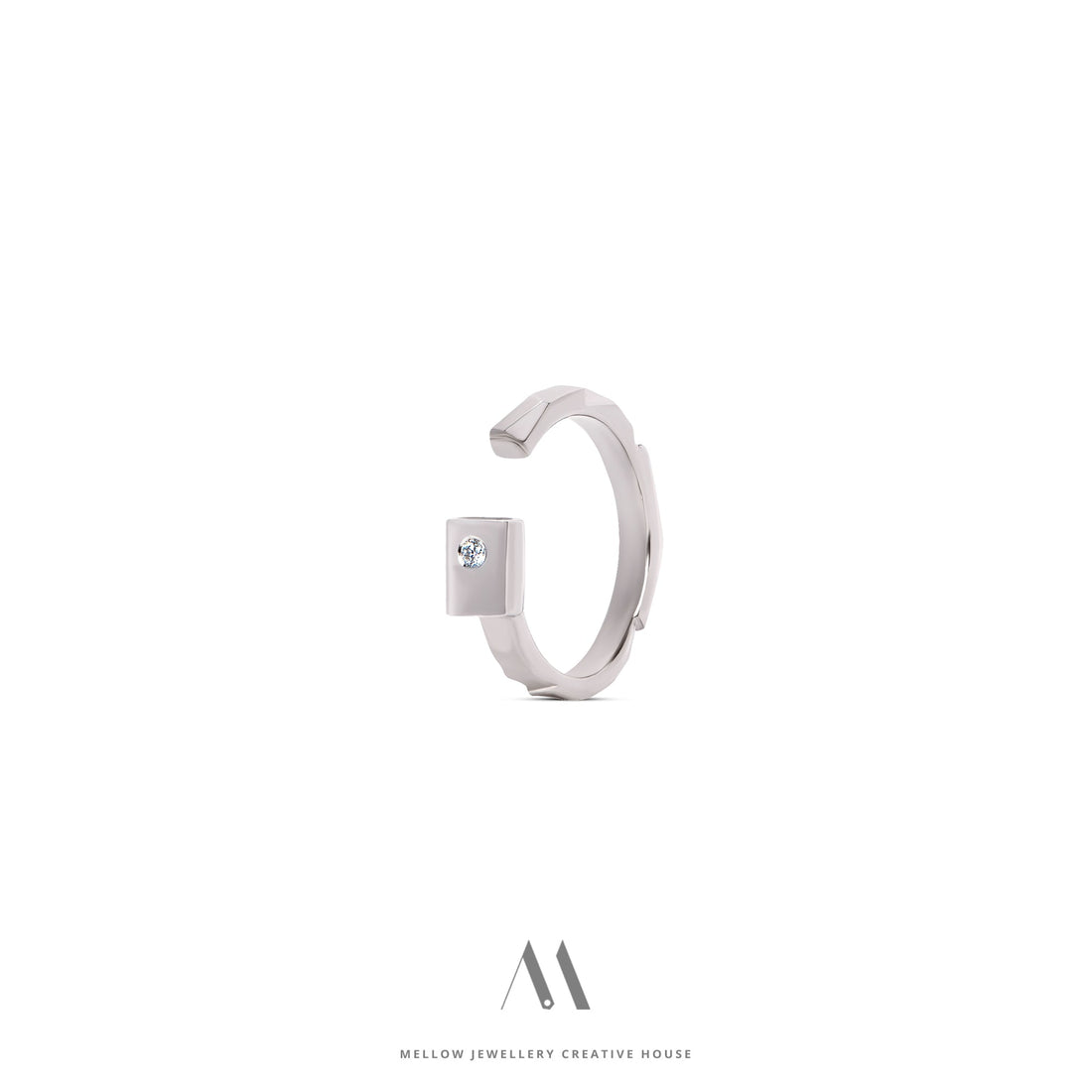 14k solid gold Diamond pinky ring R5/AuP10 - Mellow Jewellery Creative House