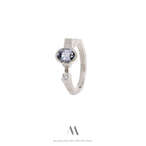 14k solid white gold Spinel Diamonds ring CMR/251 - Mellow Jewellery Creative House