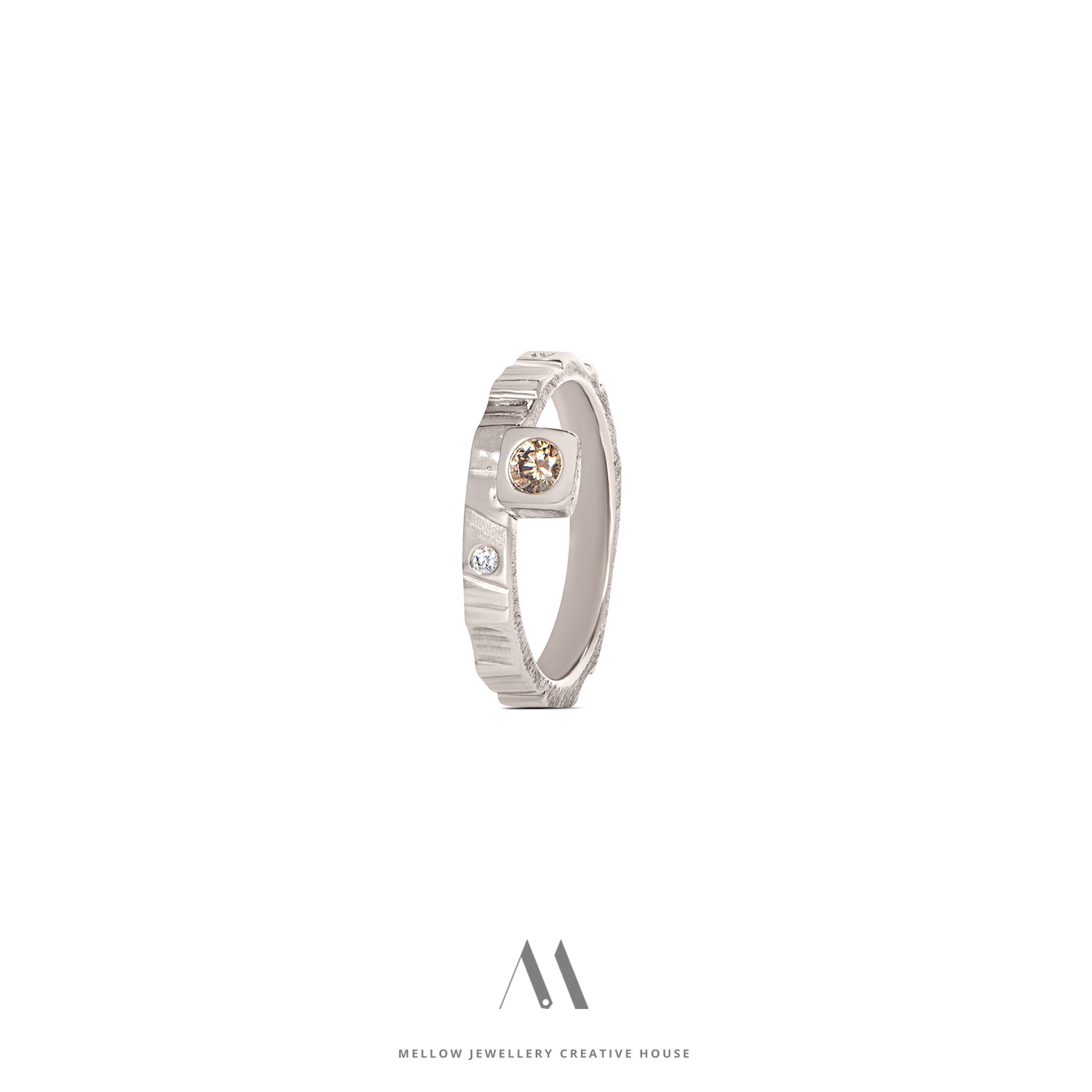 14k solid white Diamonds ring CMR/147