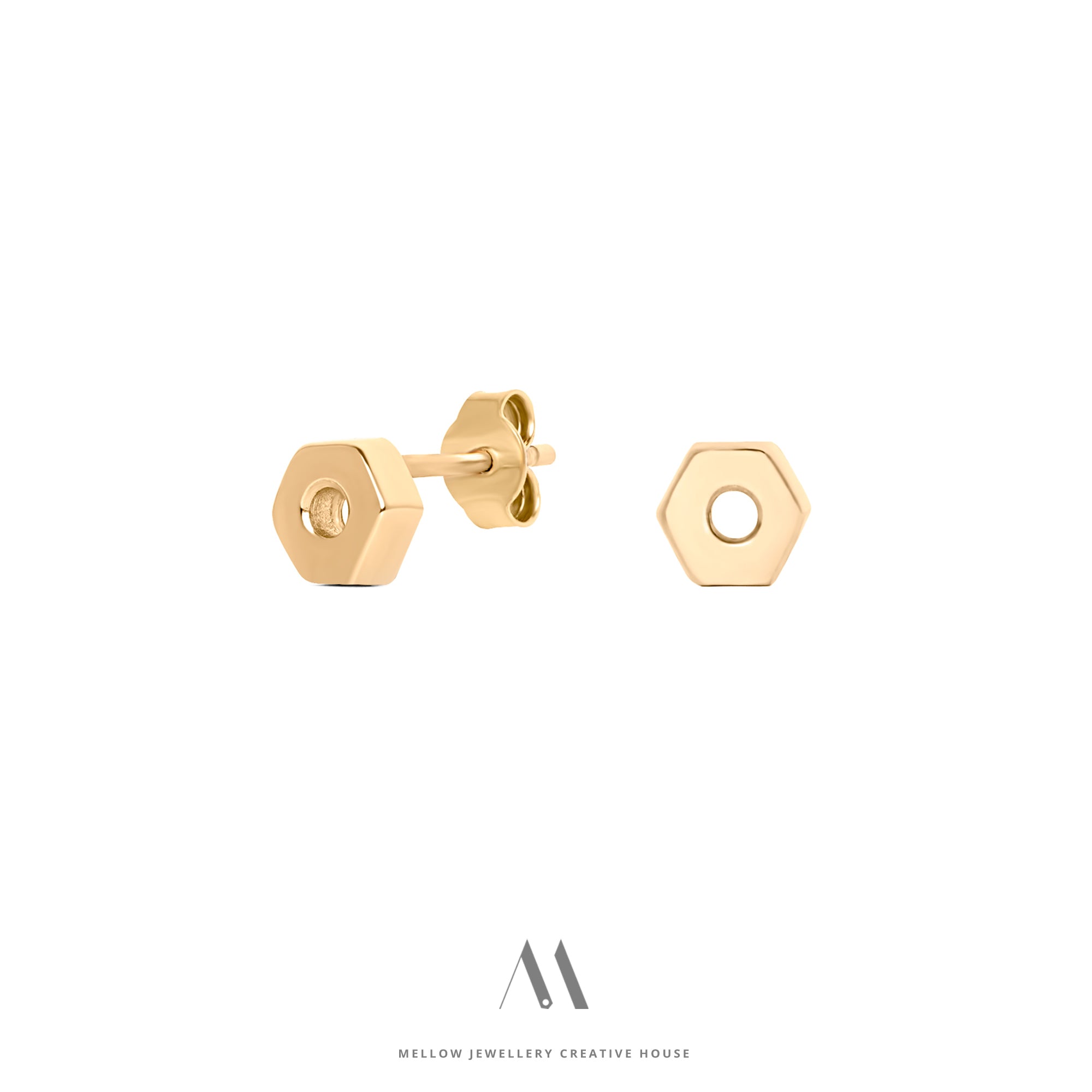 14k Solid gold earrings E3/Au03