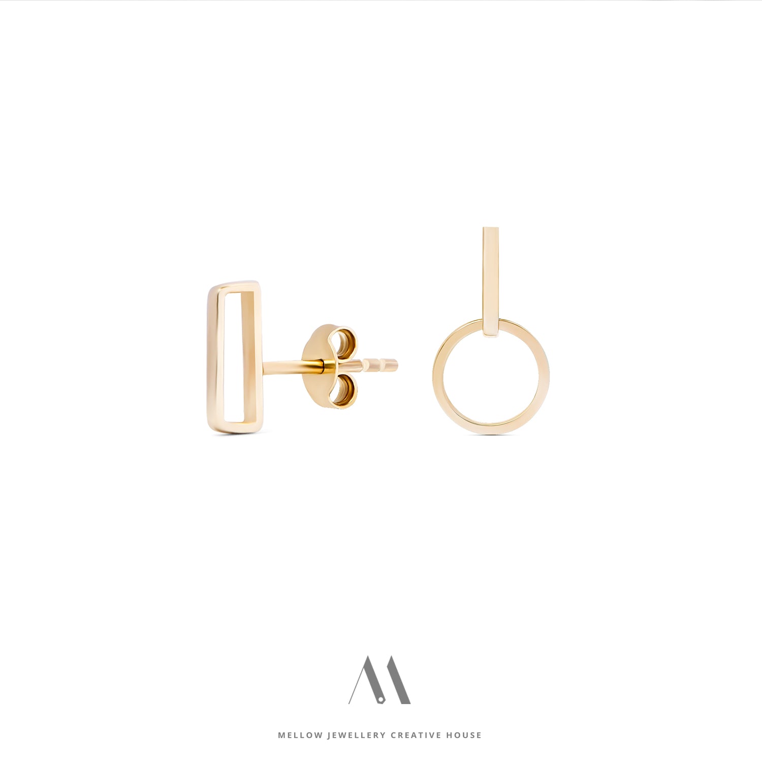 14k Solid gold earrings E3/Au06