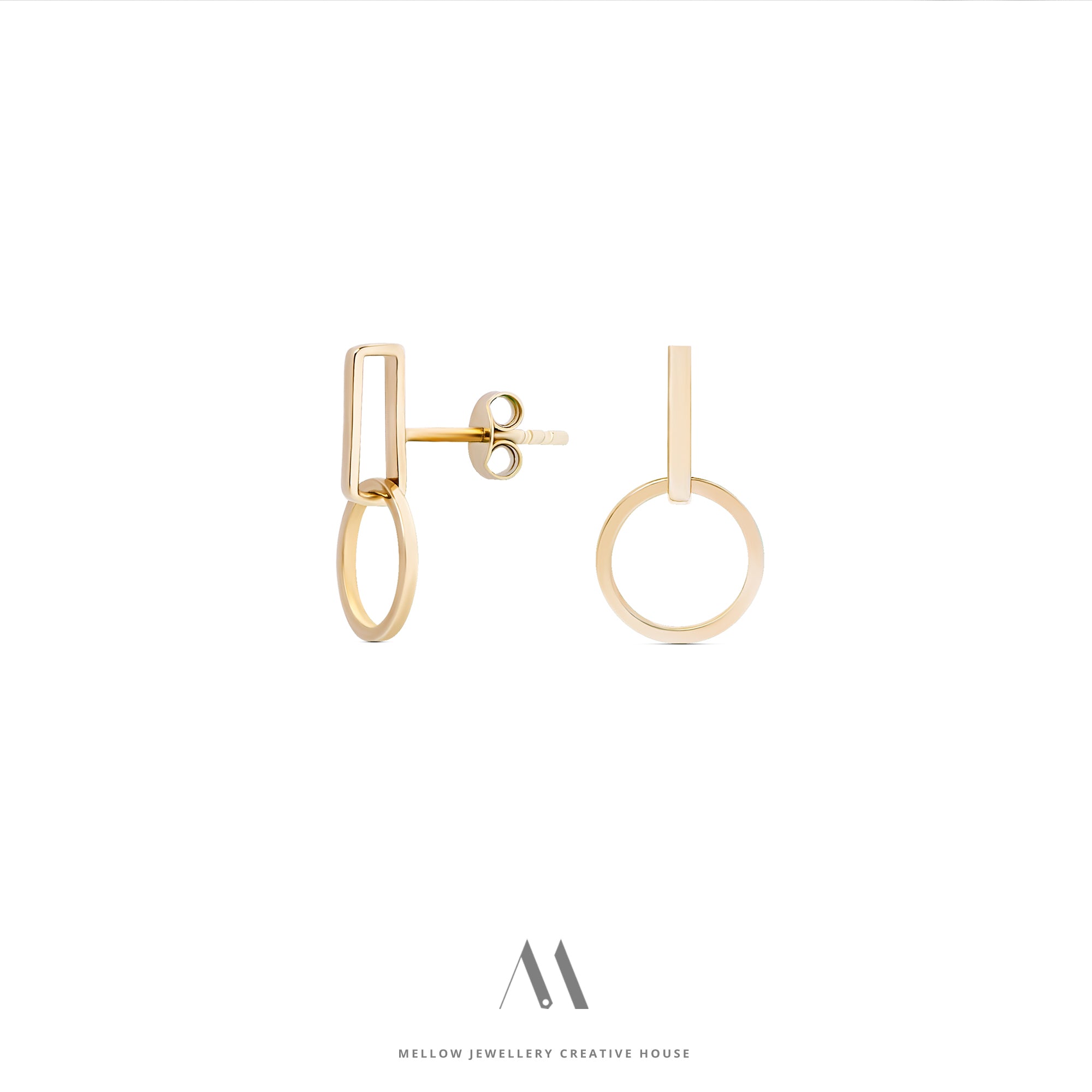 Solid gold earring E3/Au46