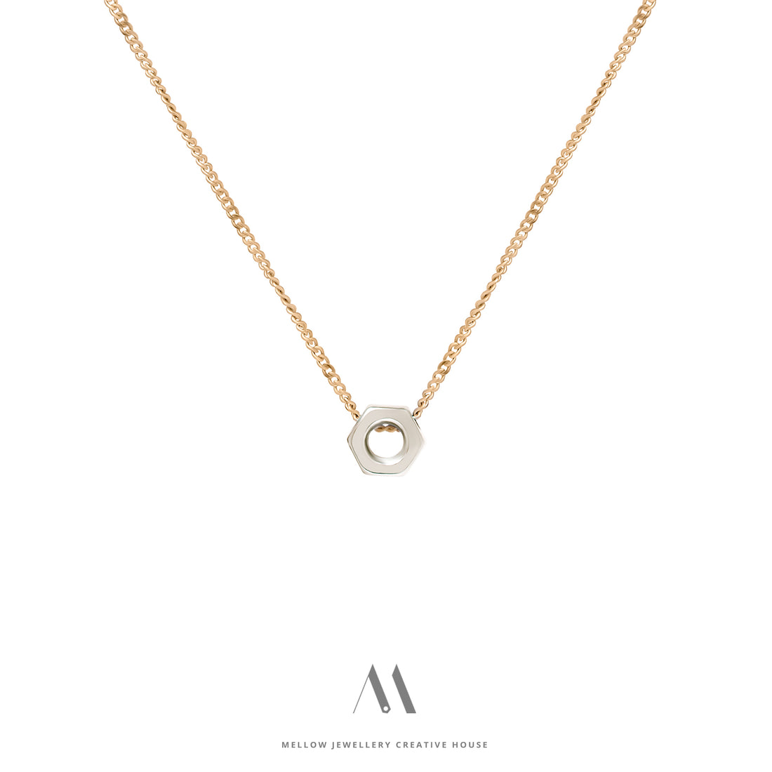 14k solid gold necklace N4/Au004