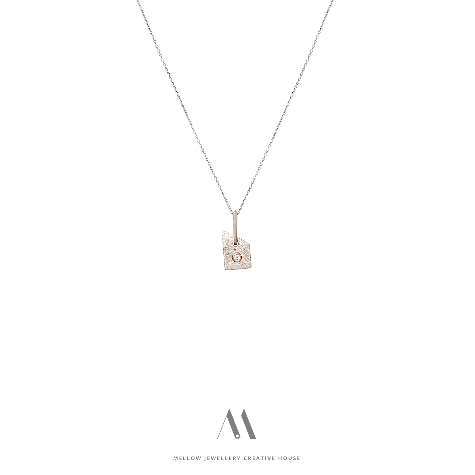 14k solid gold Diamonds necklace N4/AuD42