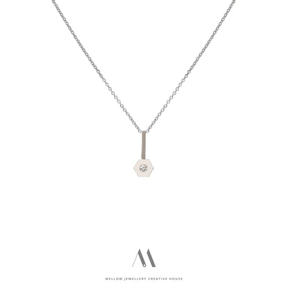 14k solid gold Diamond necklace N4/Au60