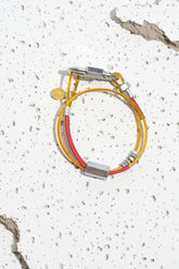 Mellow by Melita Rus bracelet with metal details and Baltic amber stone