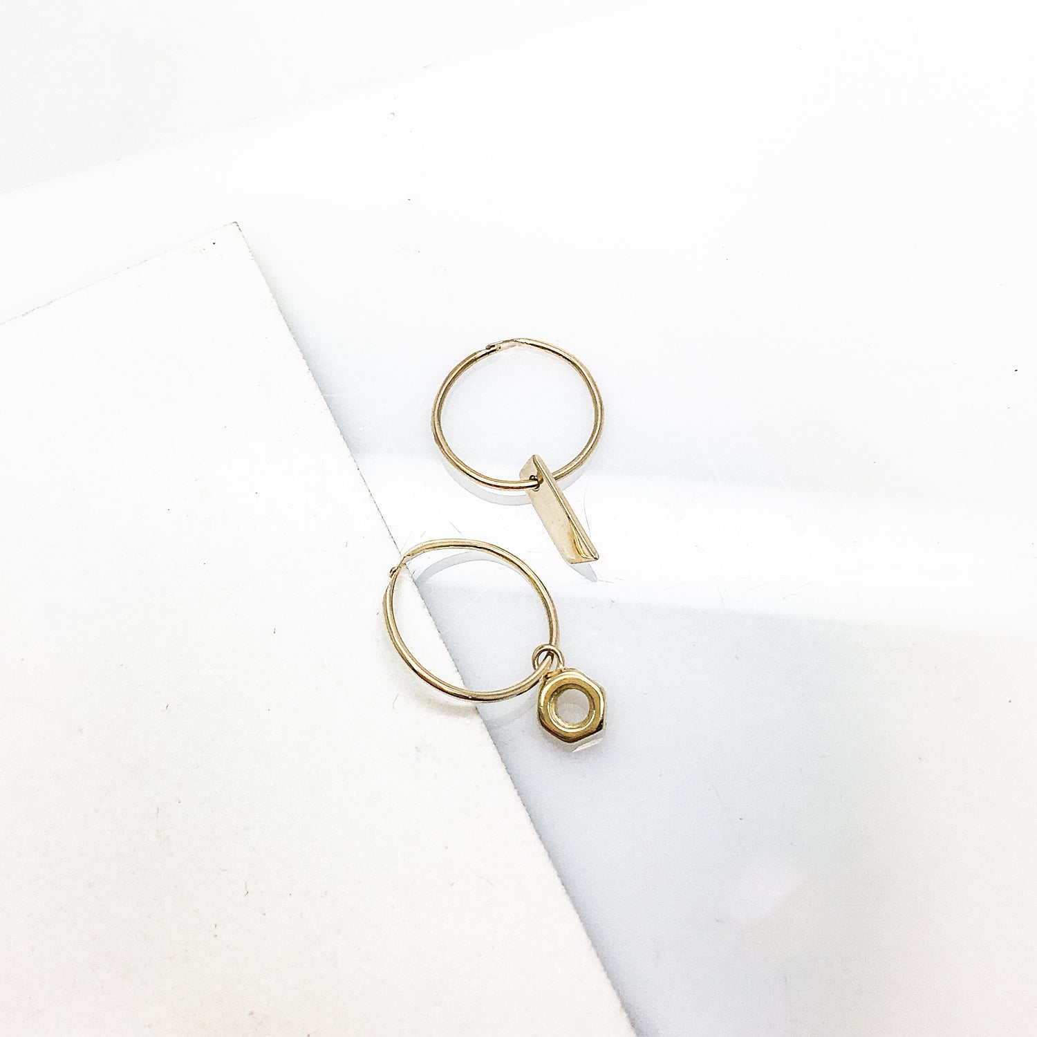 yellow gold earrings