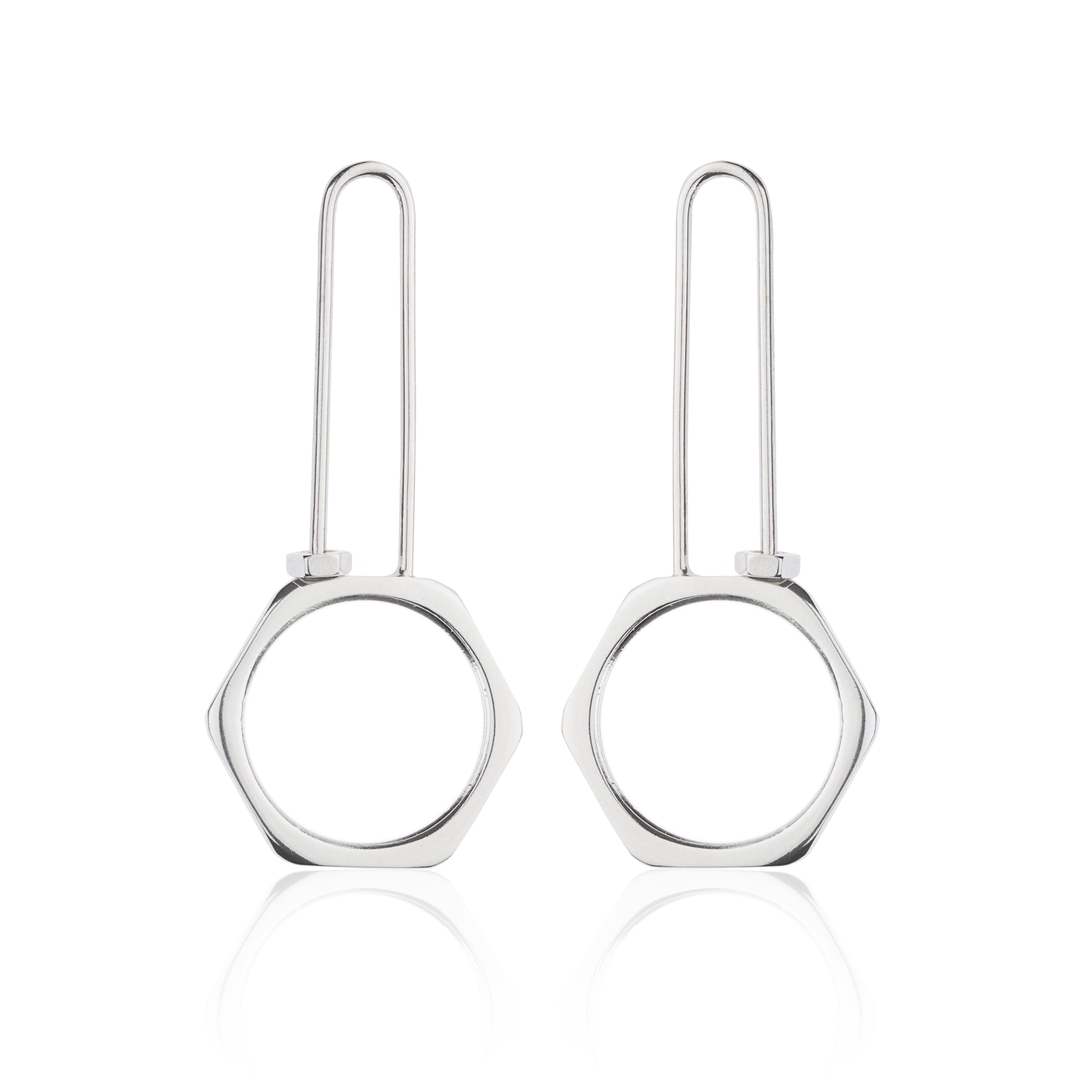 Sterling silver handmade concept jewellery earrings