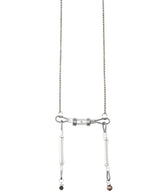 Mellow by Melita Rus industrial design pendant with Swarovski pearl and Hemanite stone