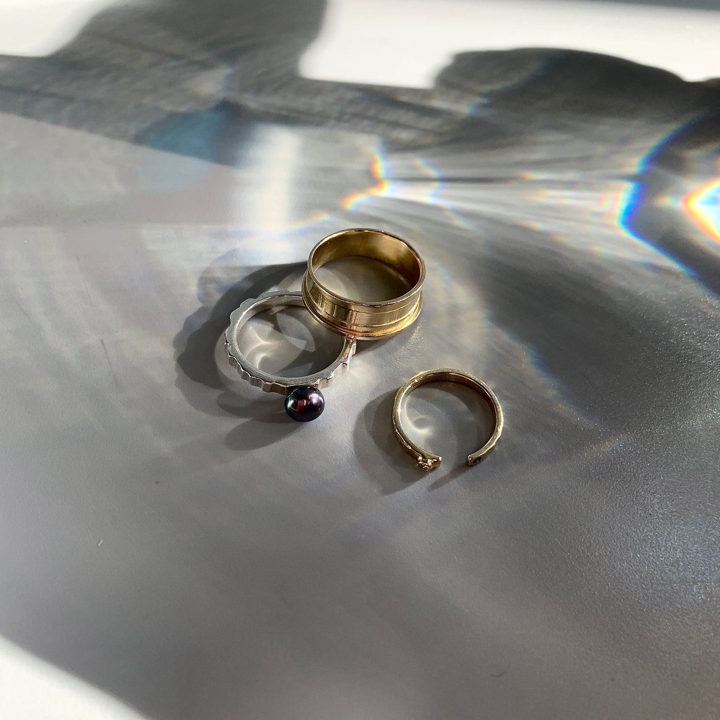 Sidabro žiedas su perlais R5/SiP01