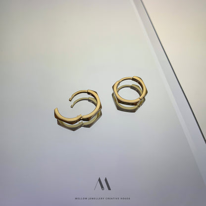 14k Solid gold earrings E3/Au12